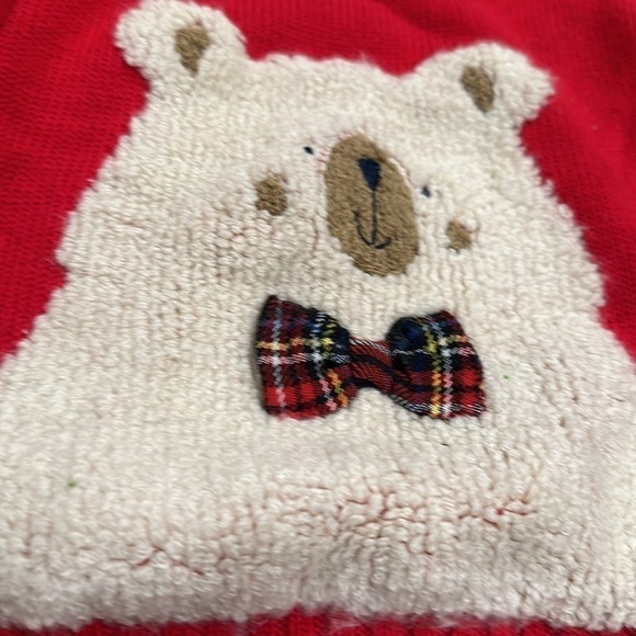Fagottino knit cozy bear sweater 18/24m Christmas holiday red - Picture 2 of 3